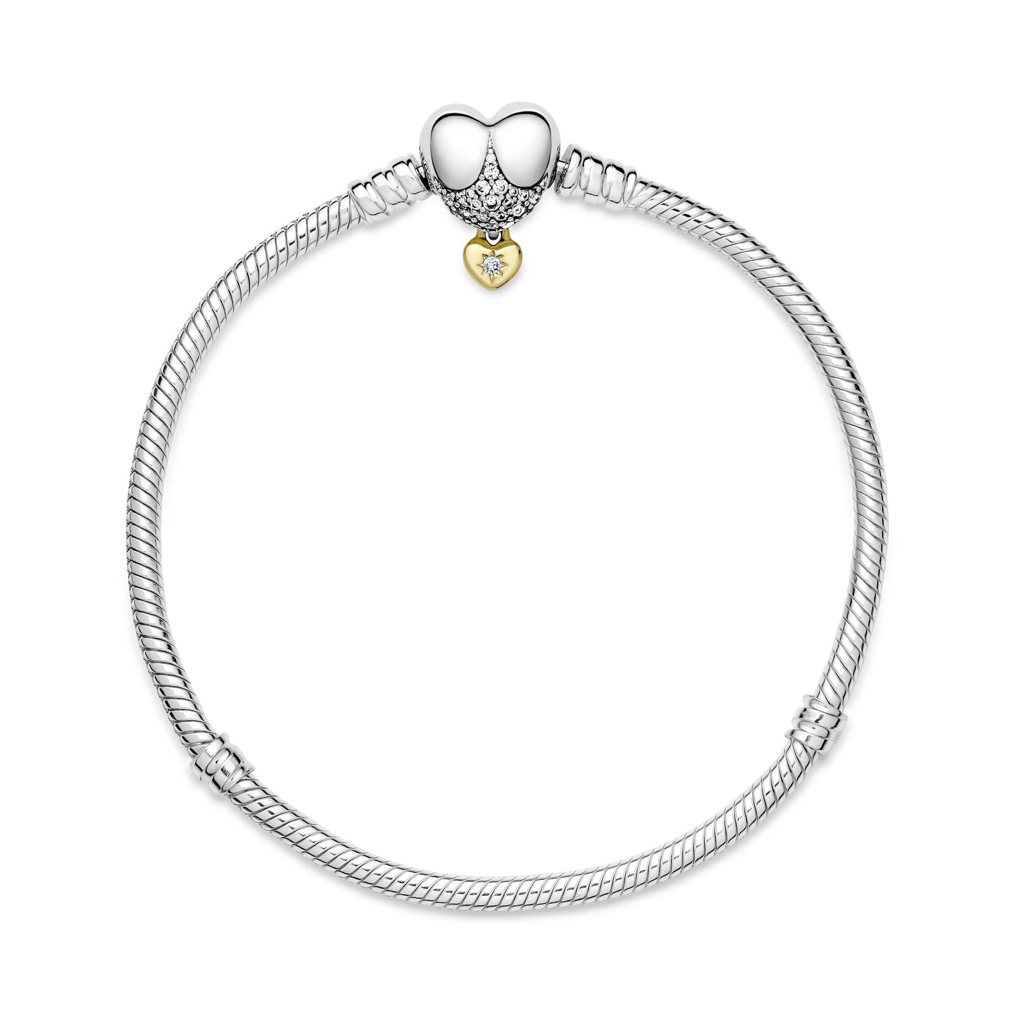 Disney Princess Pandora Moments Heart Snake Chain Bracelet