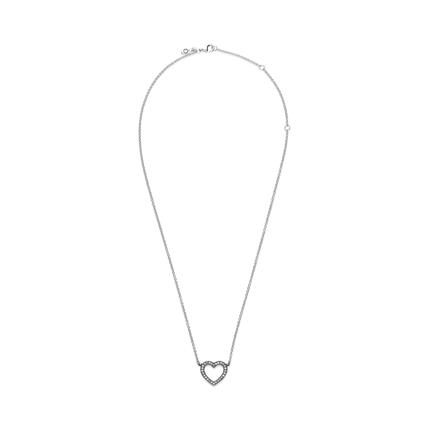 Sparkling Open Heart Necklace