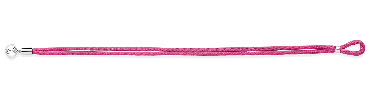 Pandora Moments Fabric Cord Bracelet, Hot Pink