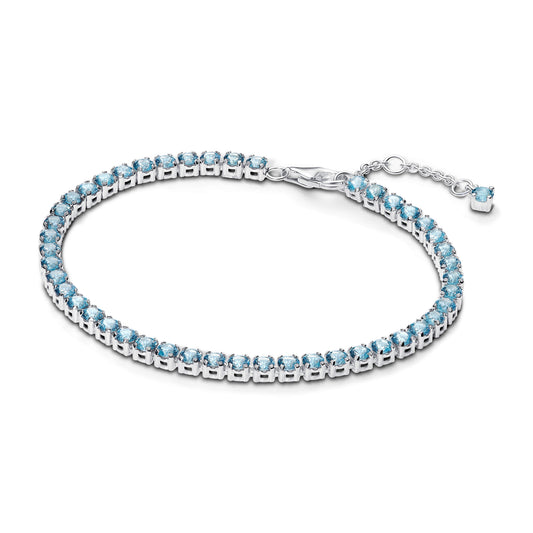 Sparkling Light Blue Tennis Bracelet