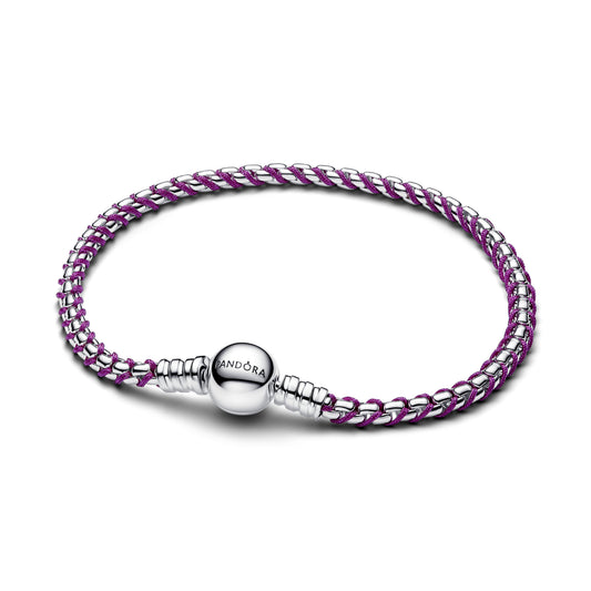 Purple Cord Box Chain Bracelet