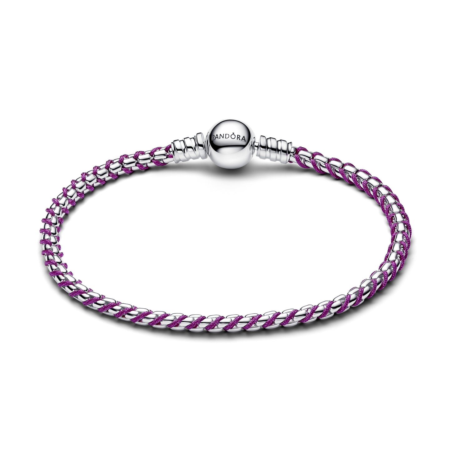 Purple Cord Box Chain Bracelet