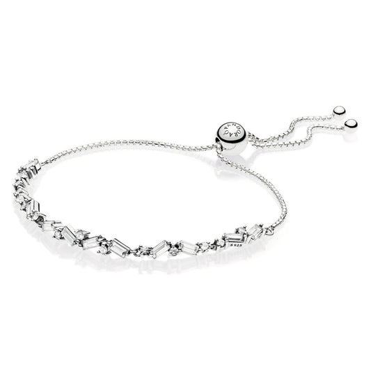 Sparkling Ice Cube Slider Tennis Bracelet