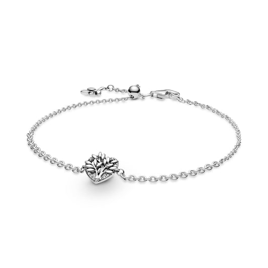 Heart Family Tree Chain Bracelet