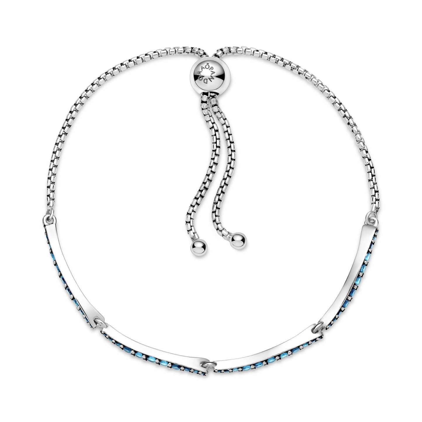 Blue Wavy Slider Bracelet