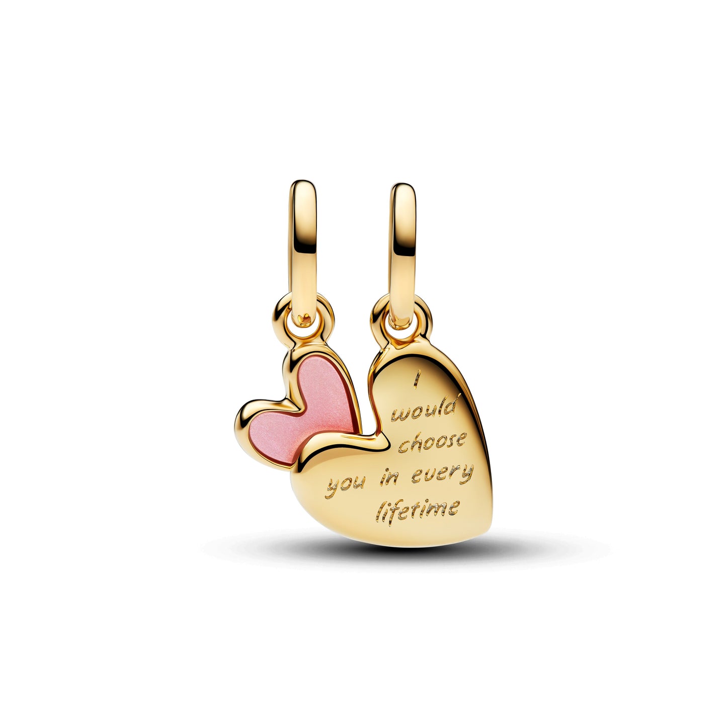 Pink Mother & Daughter Splittable Dangle Charm