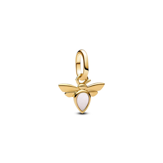 White Bee Mini Dangle Charm