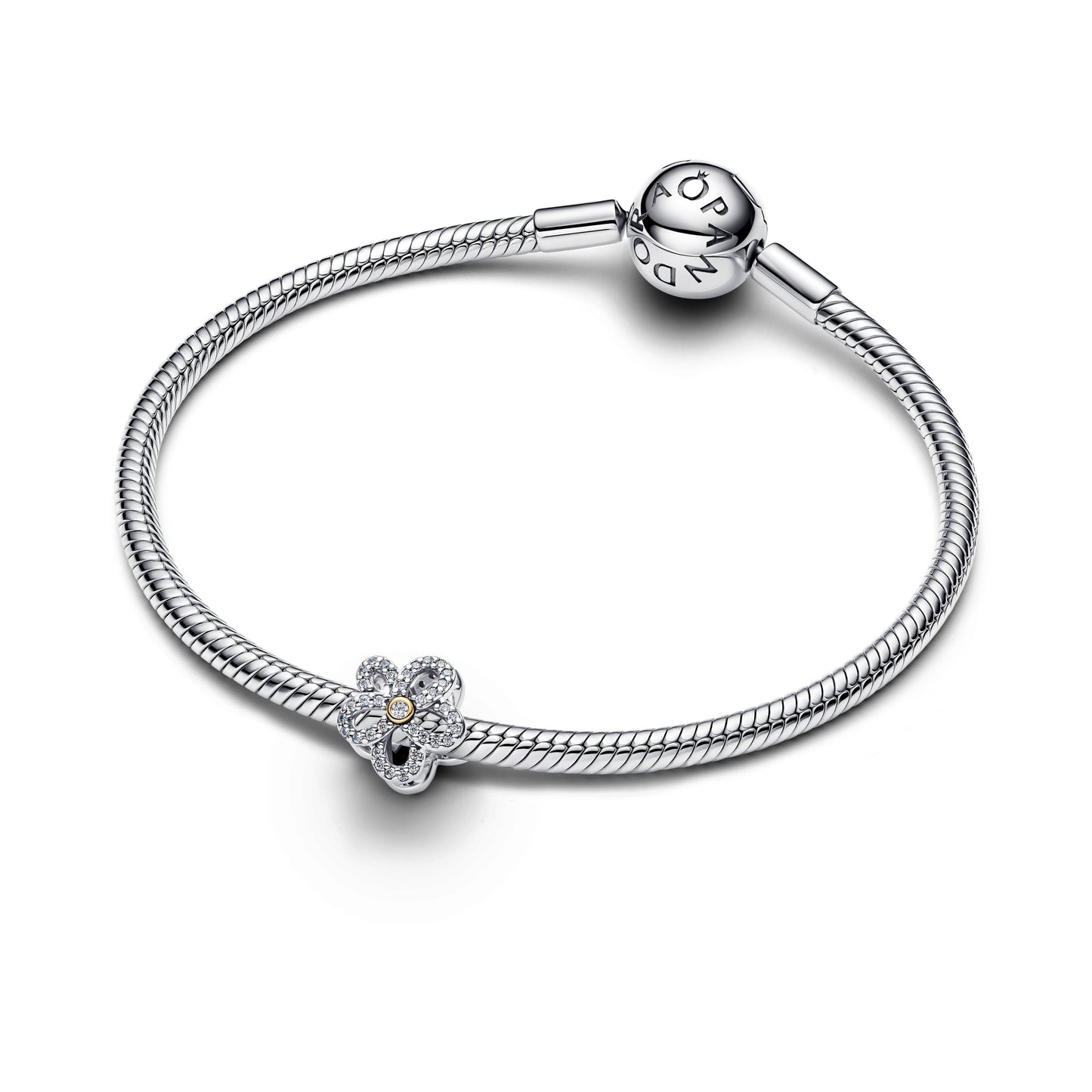 Pavé Flower Openwork Charm