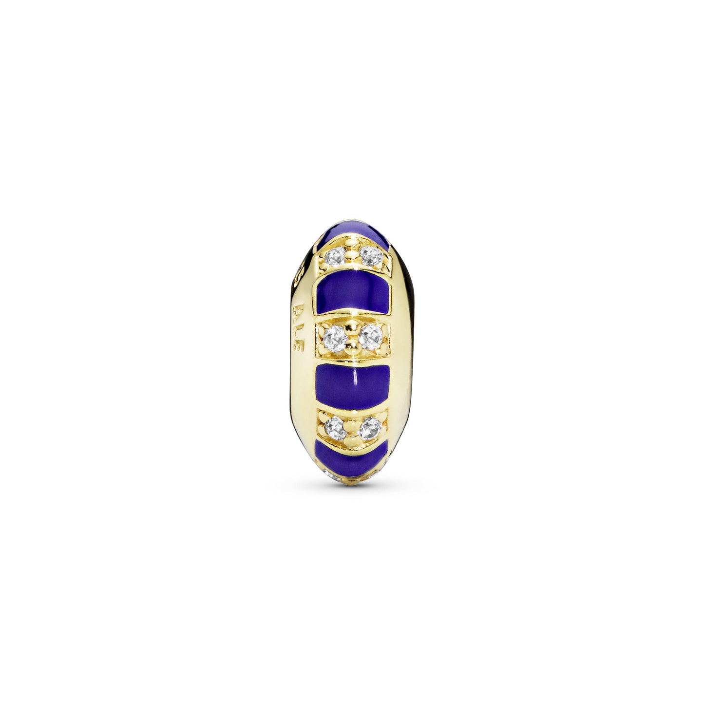 Blue Stripes Spacer Charm
