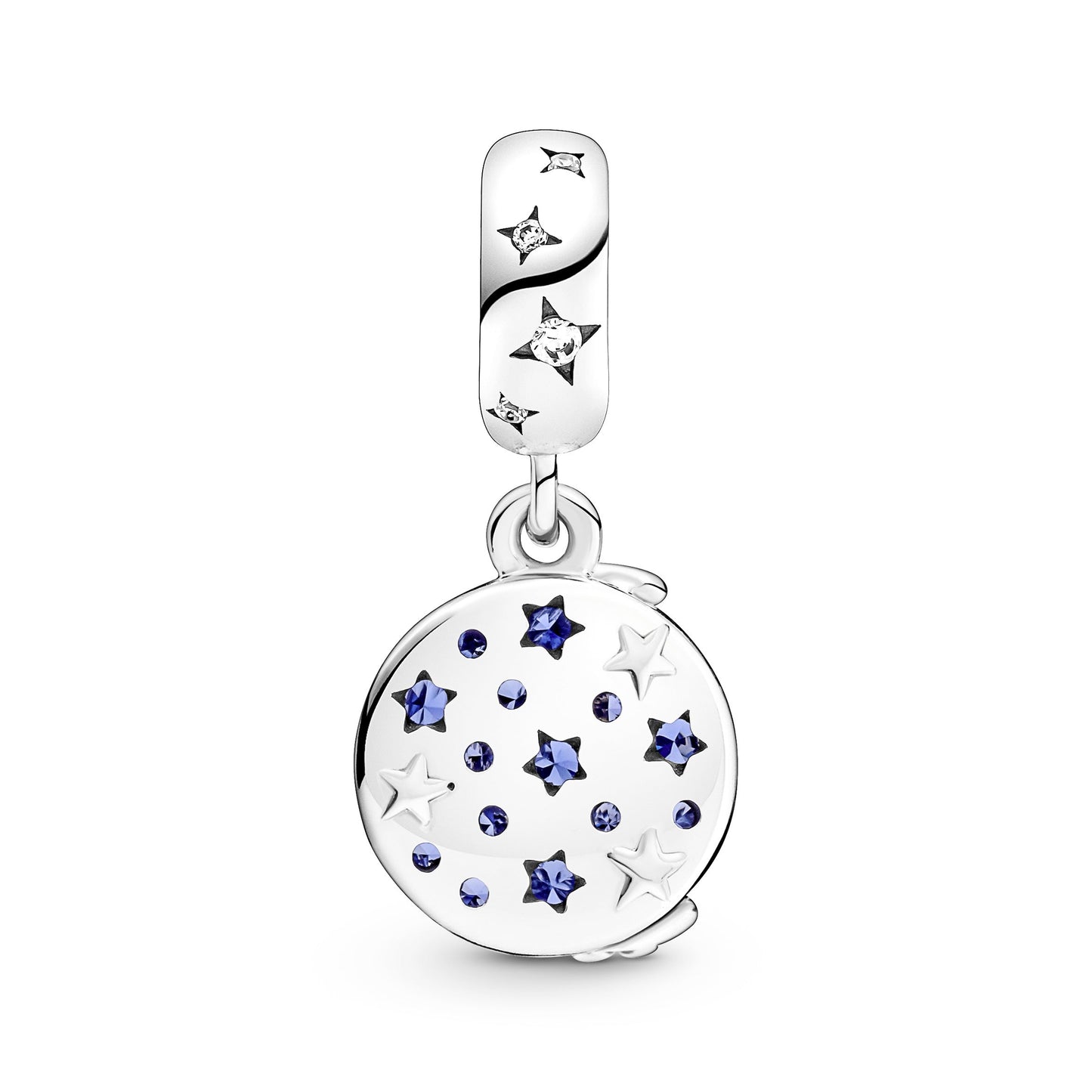 Santa Claus On The Moon Double Dangle Charm