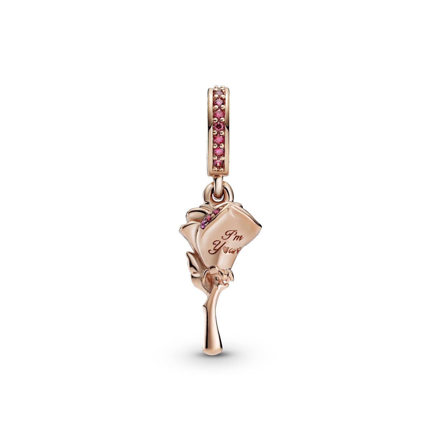 Rose Flower Dangle Charm