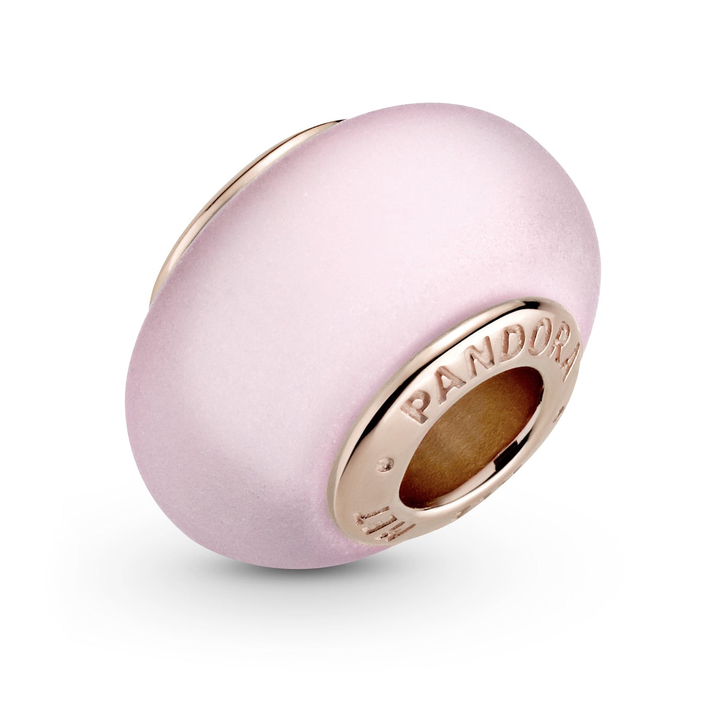 Matte Pink Murano Glass Charm