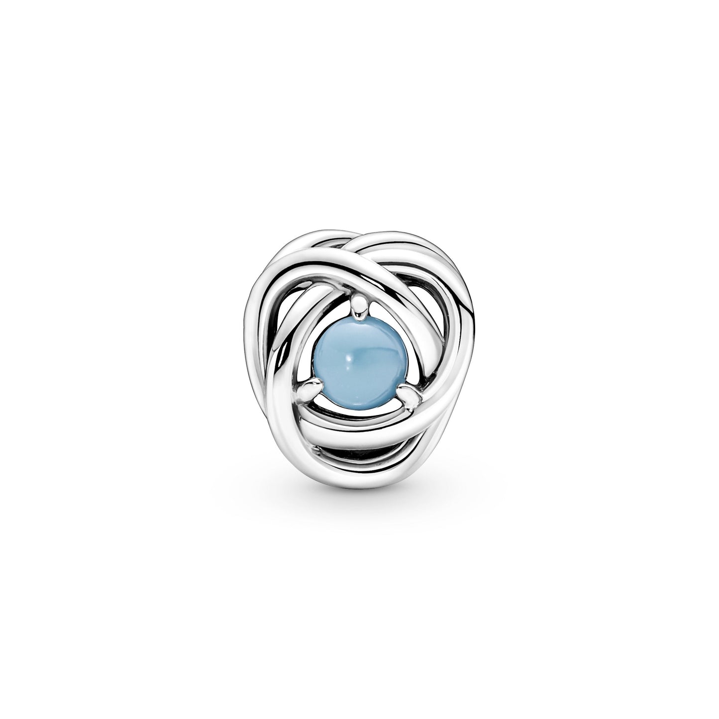 Turquoise Blue Eternity Circle Charm