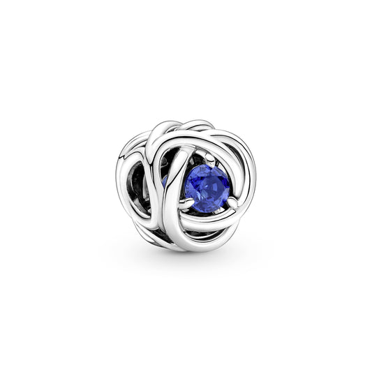Blue Eternity Circle Charm