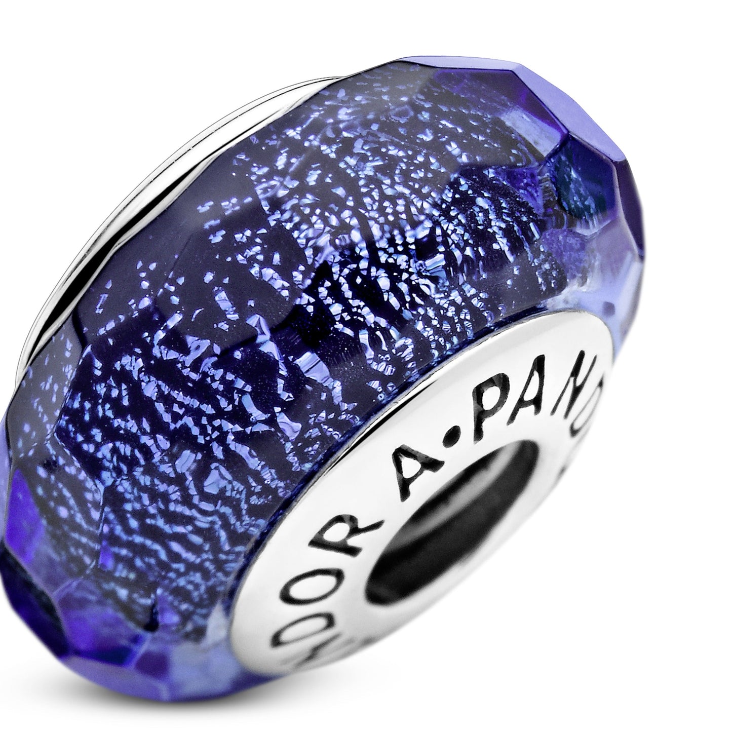Faceted Blue Murano Glass Charm