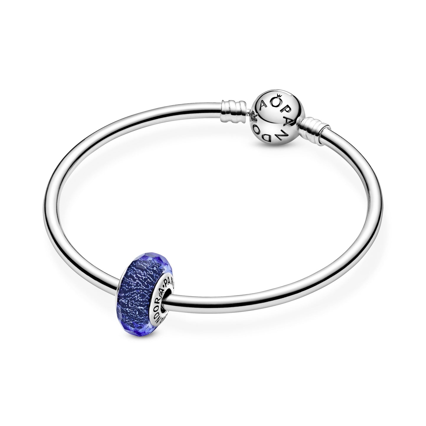 Faceted Blue Murano Glass Charm