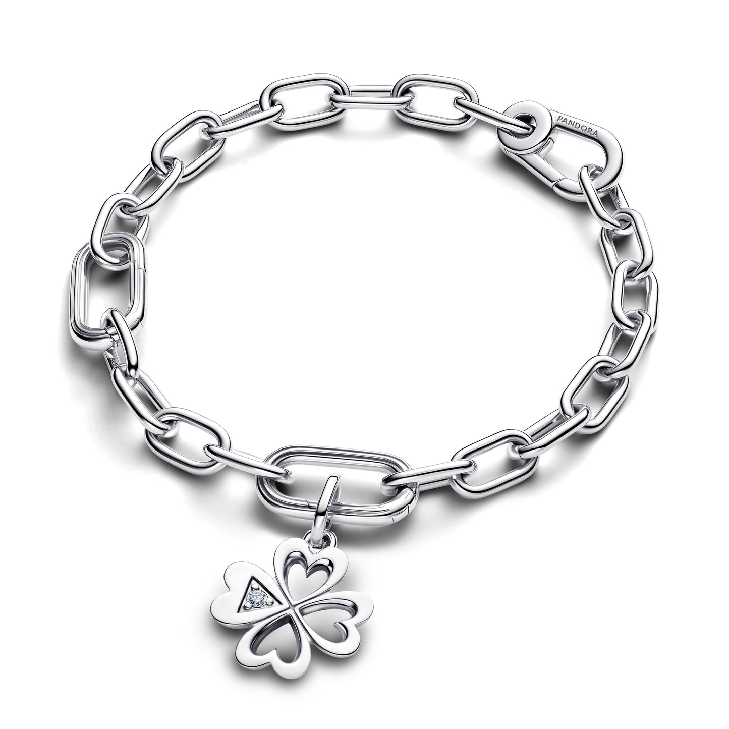 Heart Four-Leaf Clover Medallion Charm