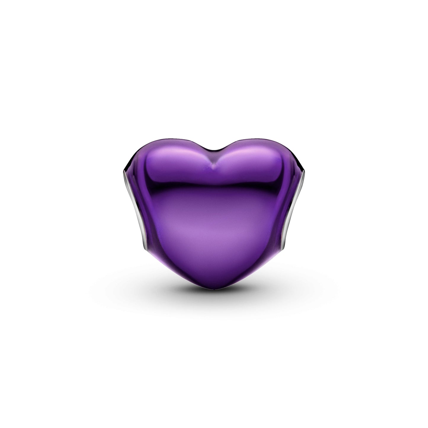 Metallic Purple Heart Charm