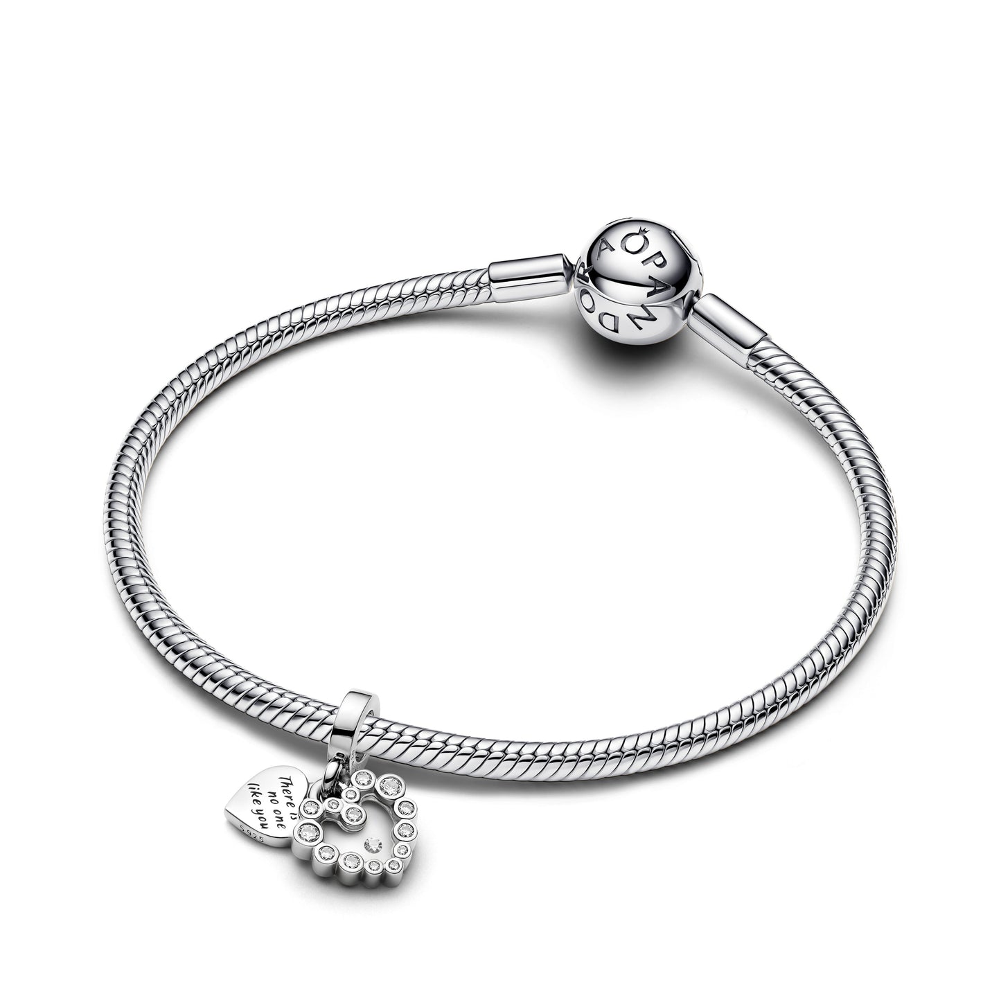 Sparkling Heart Double Dangle Charm