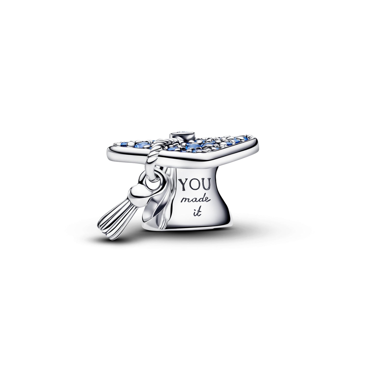 Sparkling Blue 2026 Graduation Cap Charm