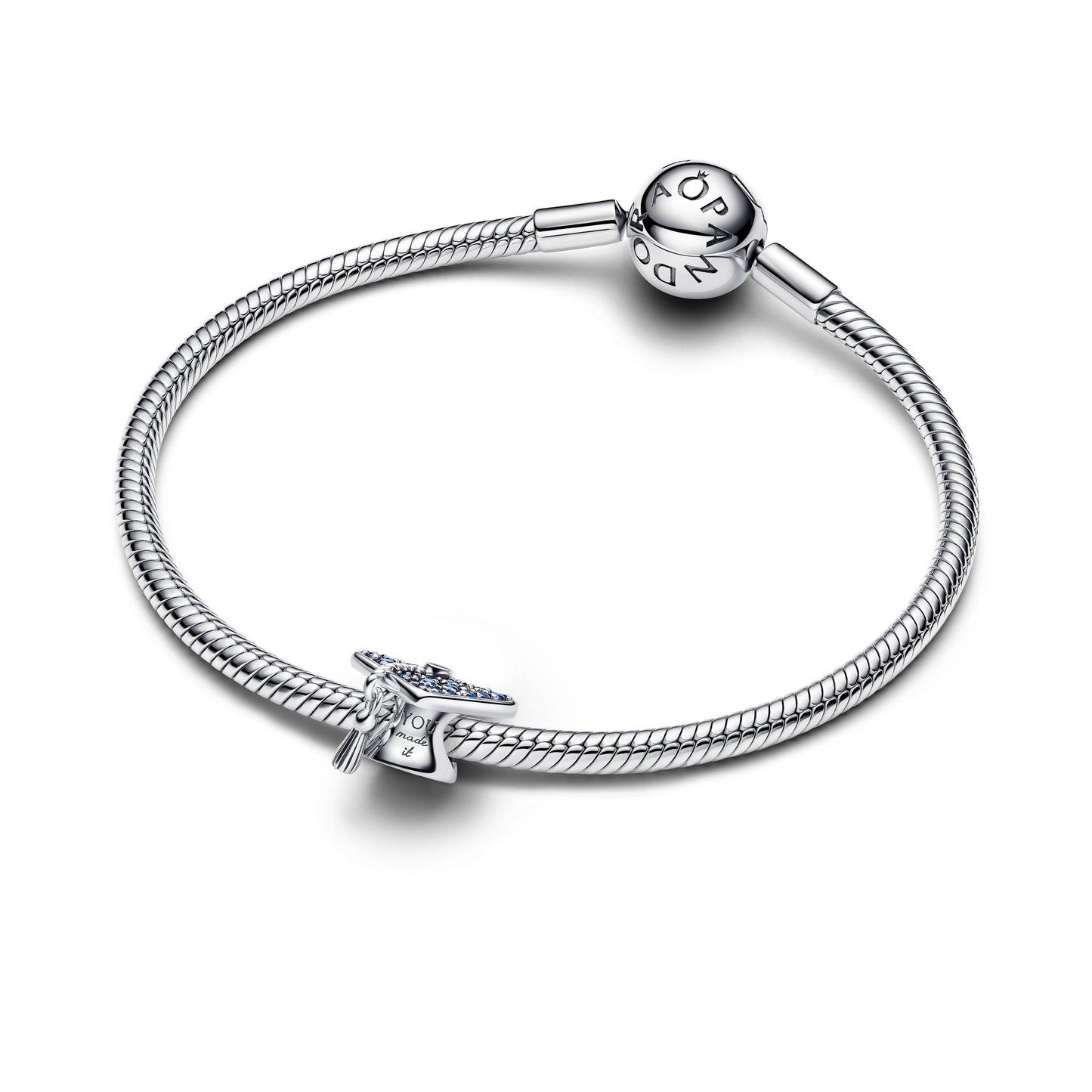Sparkling Blue 2026 Graduation Cap Charm