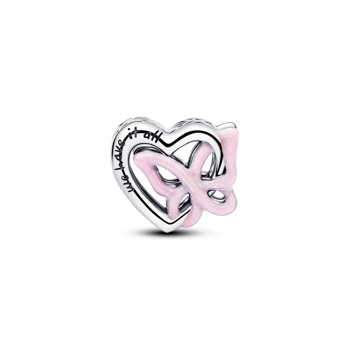 Entwined Heart & Butterfly Charm
