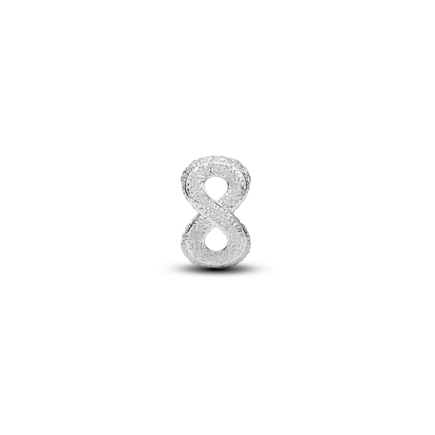 Textured Infinity Symbol Mini Charm