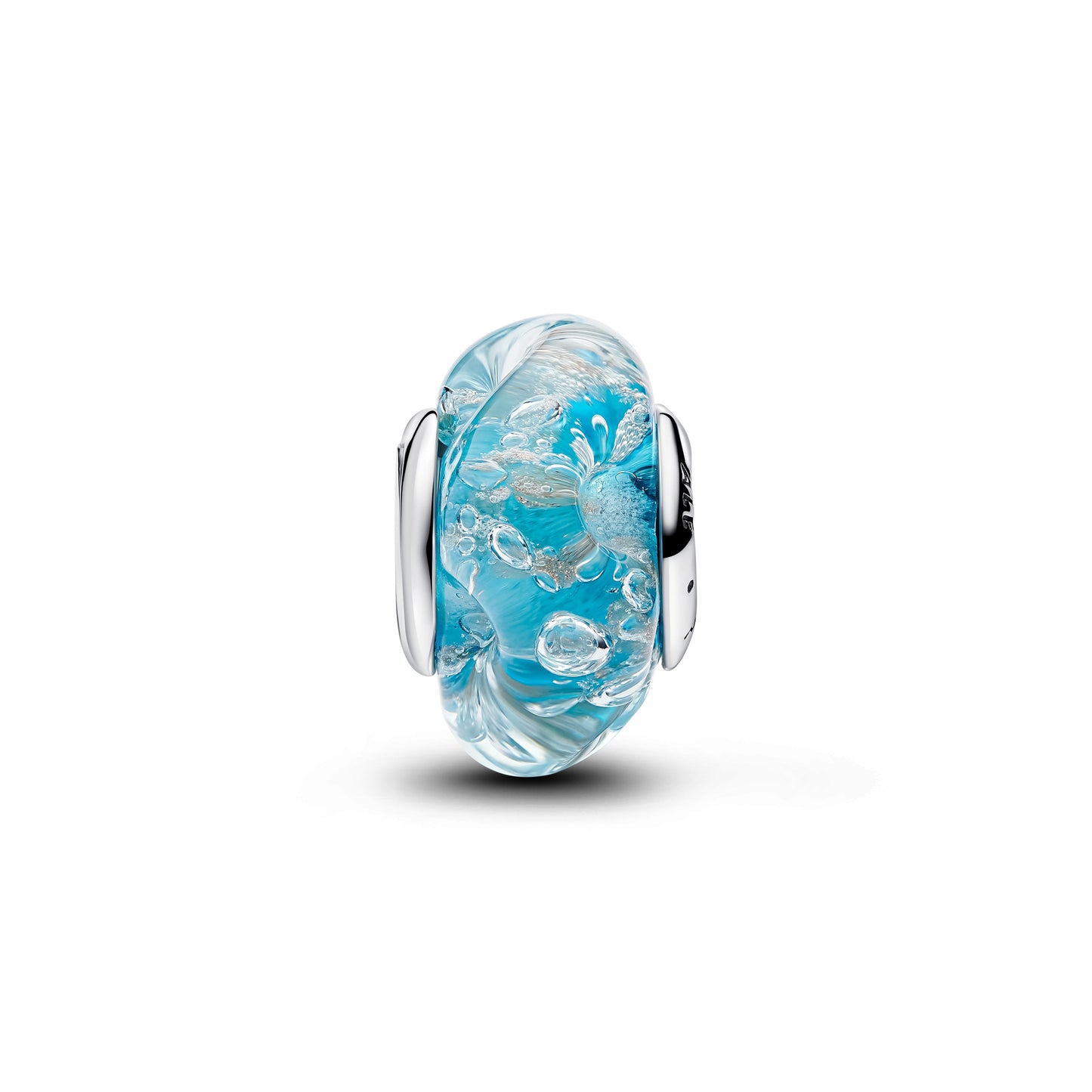 Turquoise Murano Glass & Glitter Charm