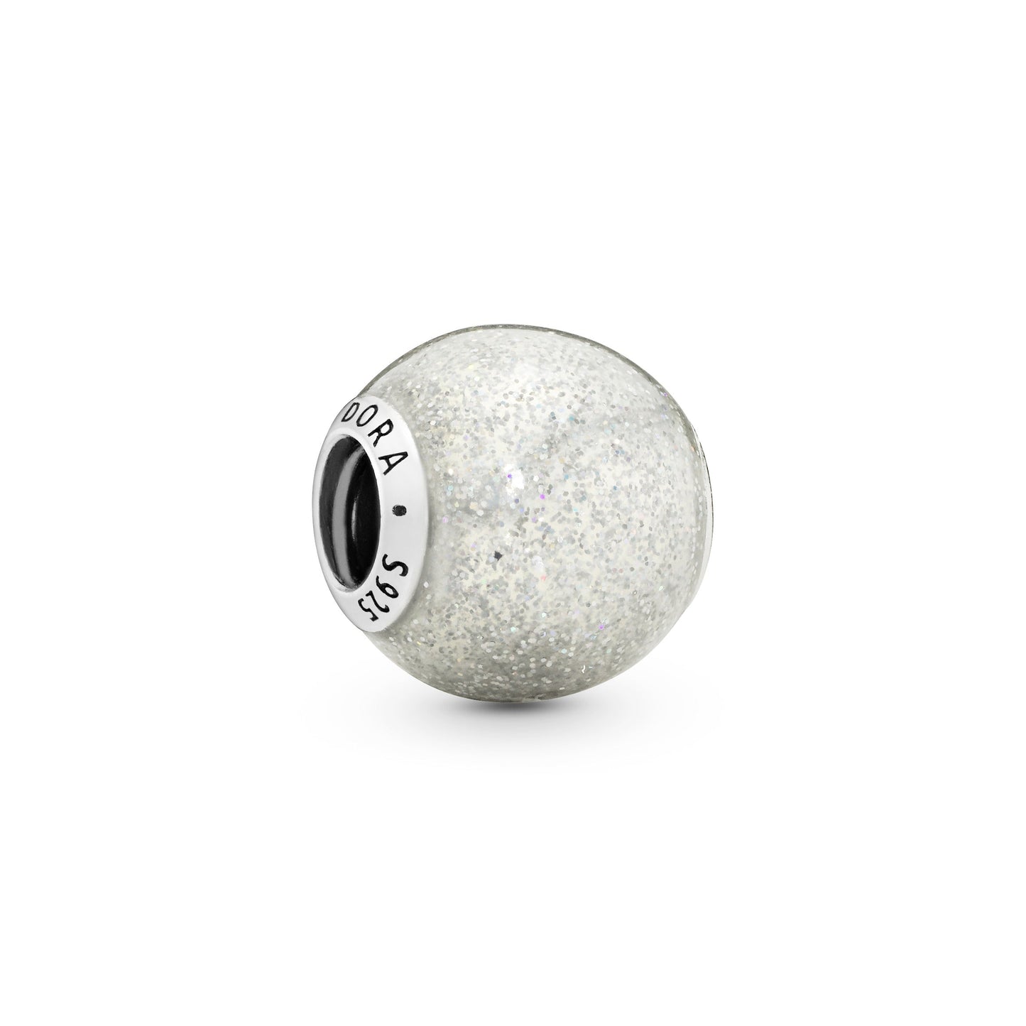 Silvery Glitter Charm