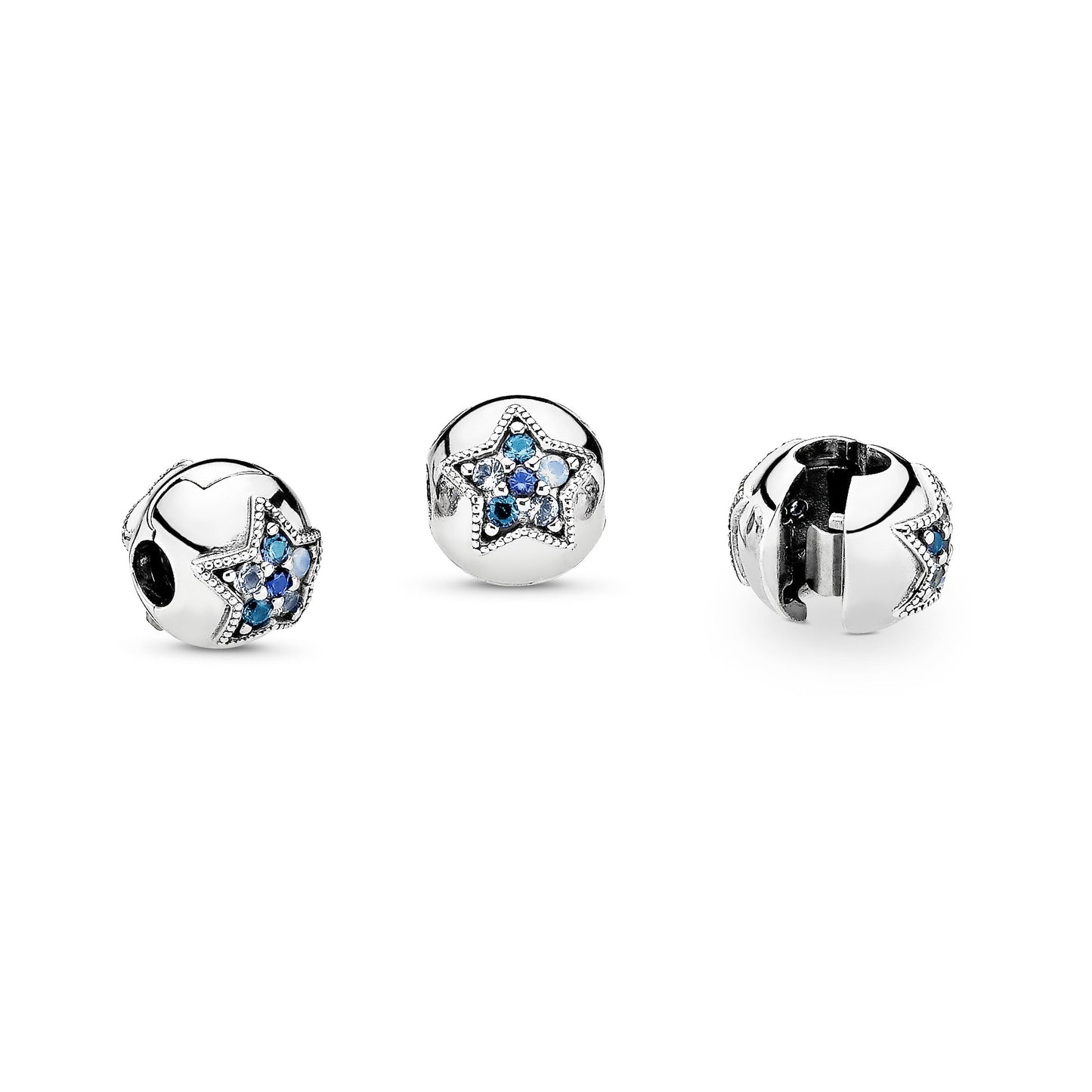 Bright Blue Star Clip Charm