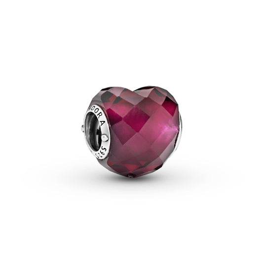 Fuchsia Pink Heart Charm