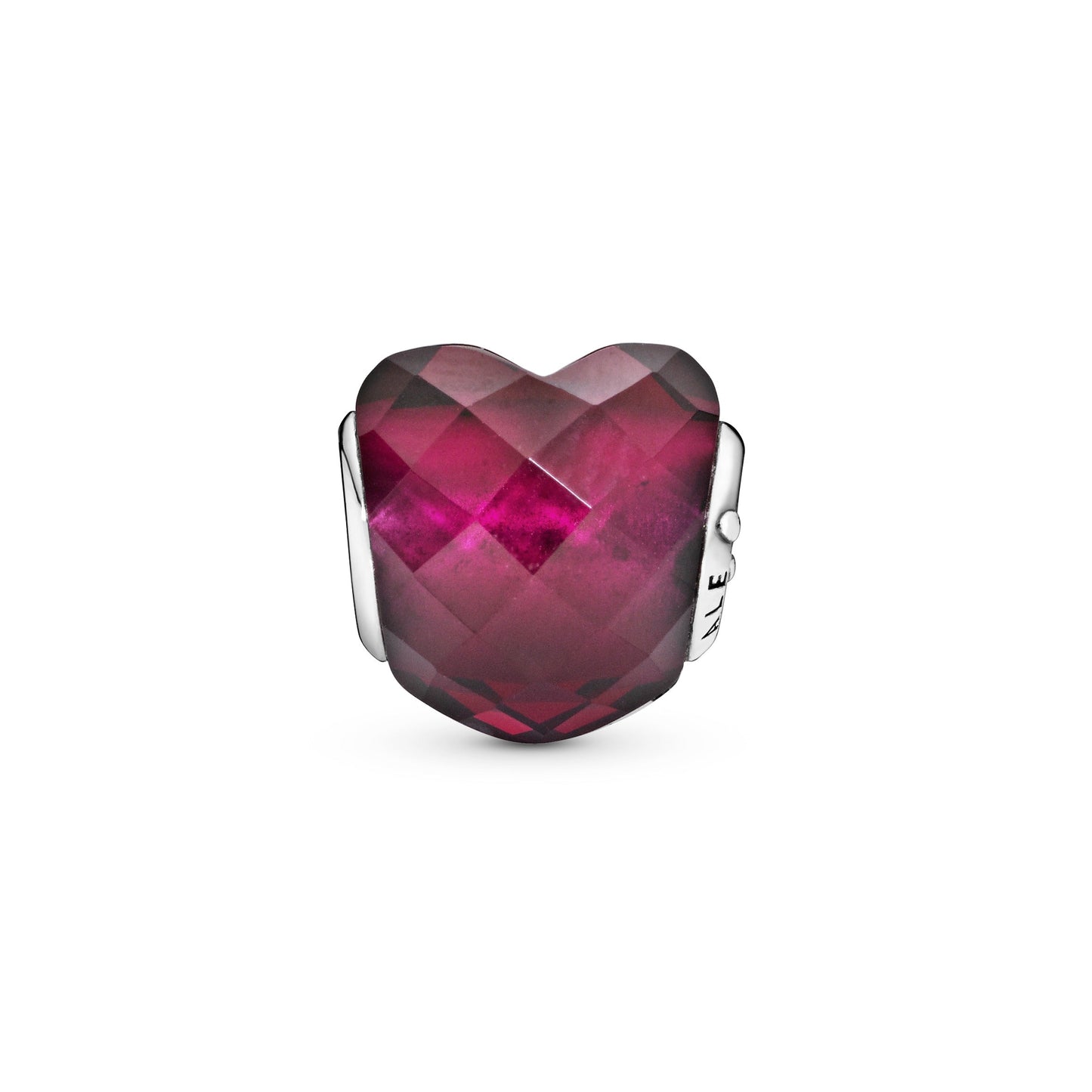 Fuchsia Pink Heart Charm