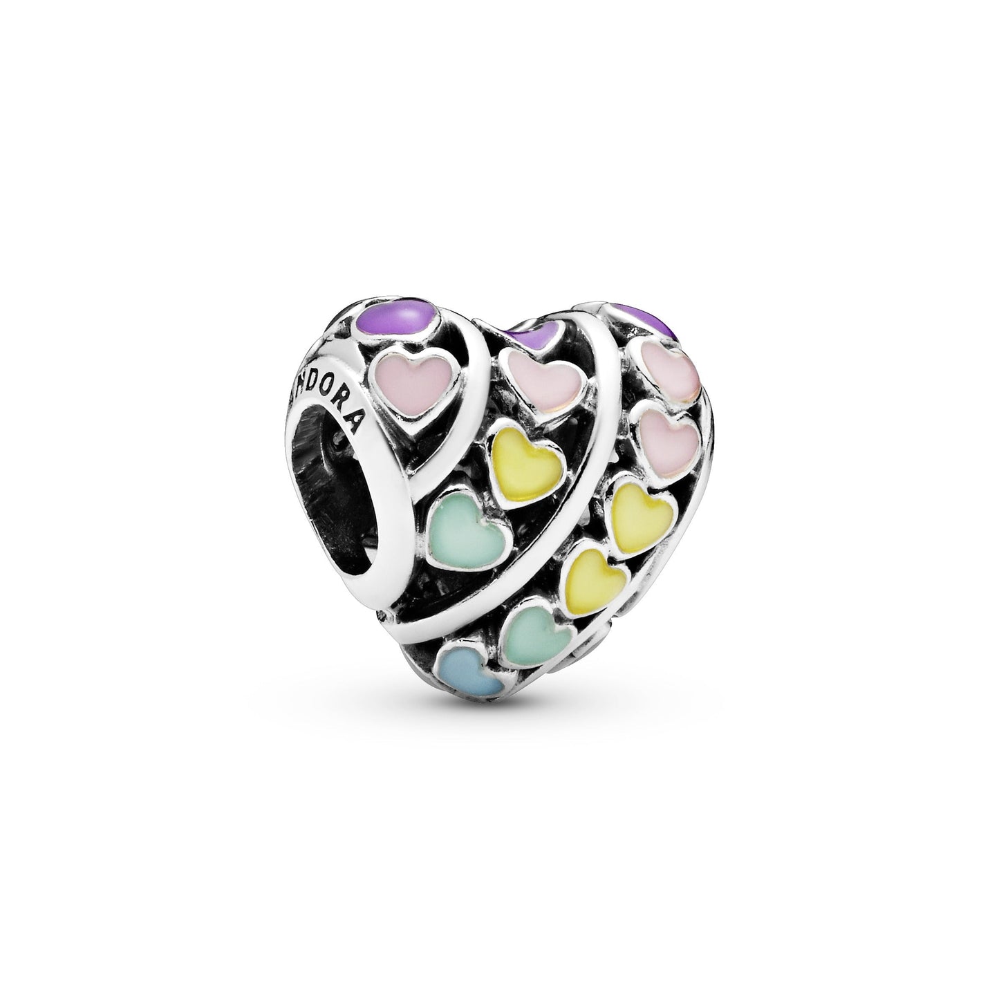 Rainbow Hearts Charm