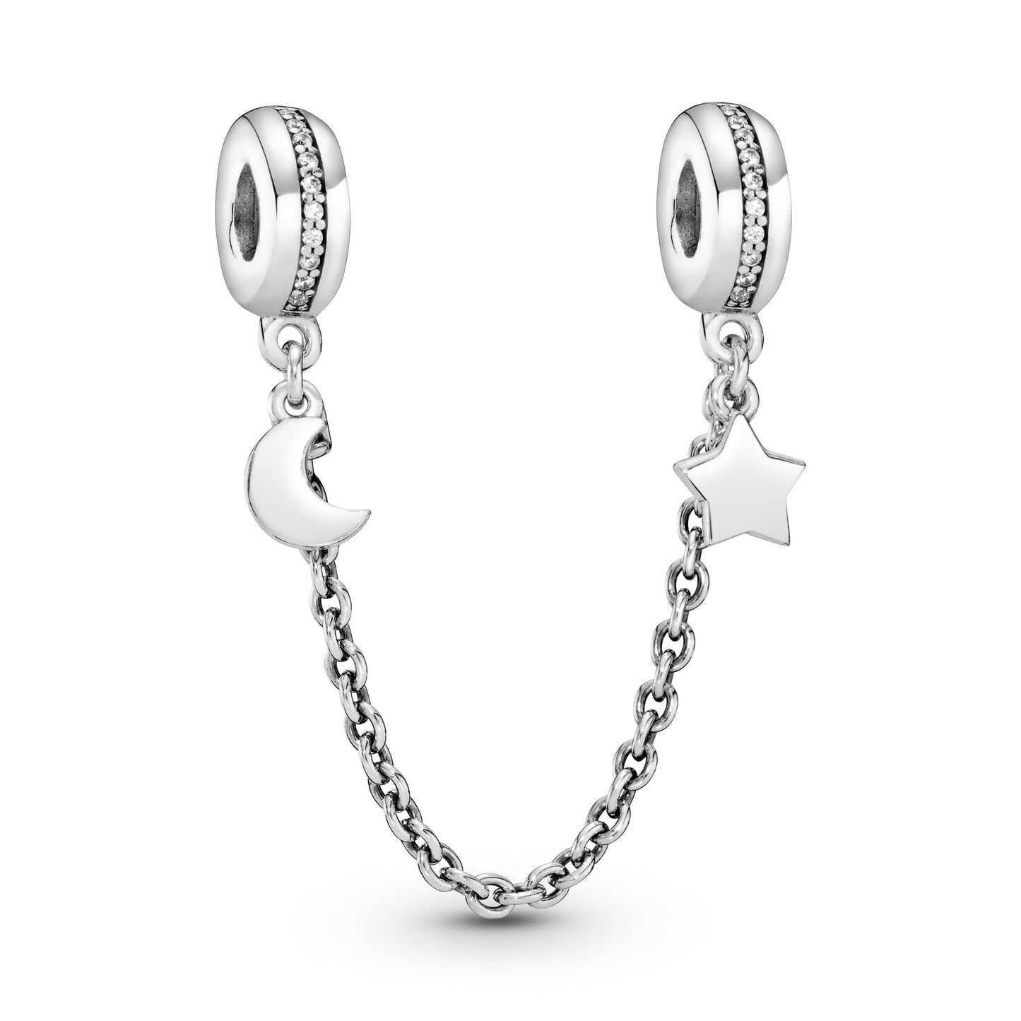 Half Moon & Star Safety Chain Charm
