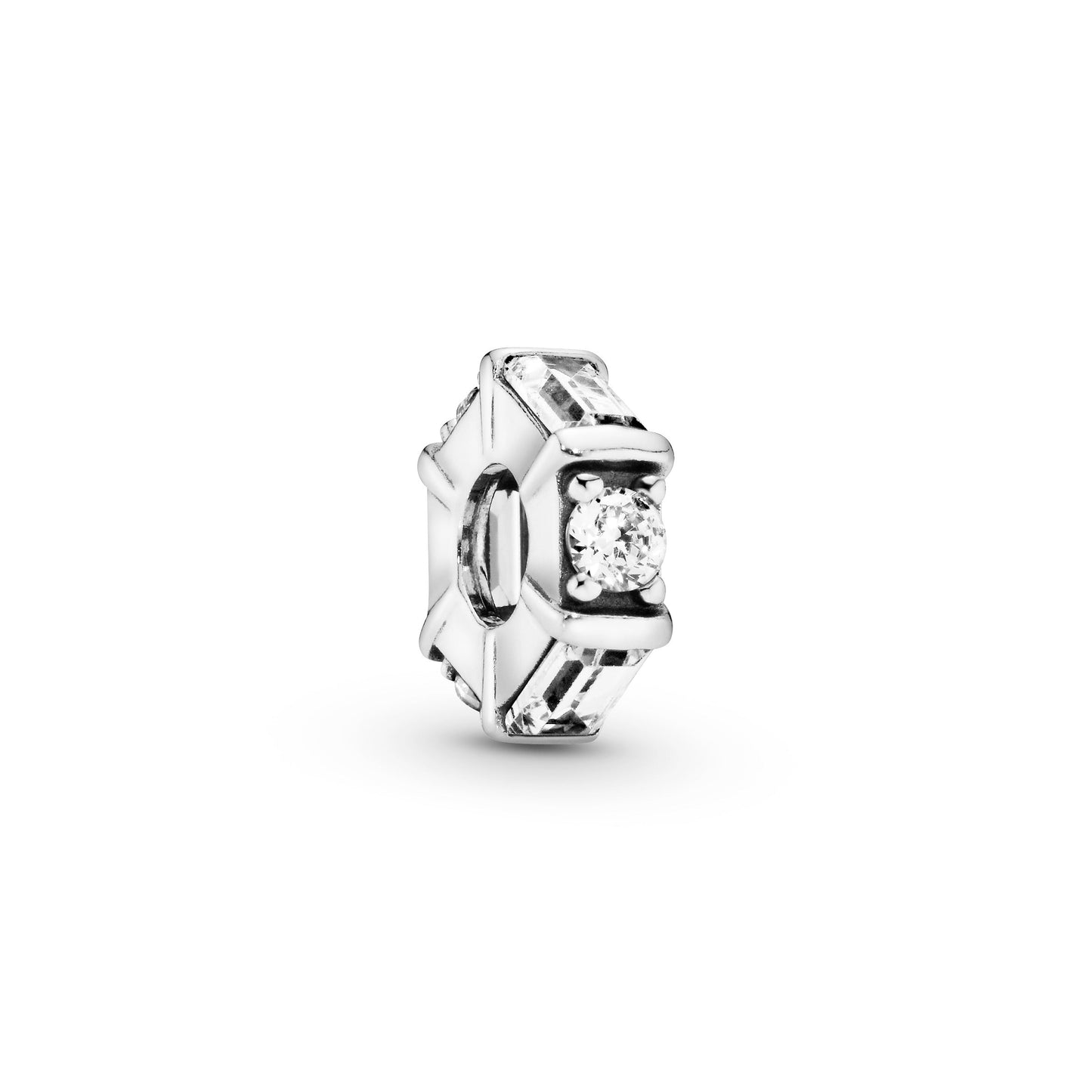 Clear Ice Cube Spacer Charm