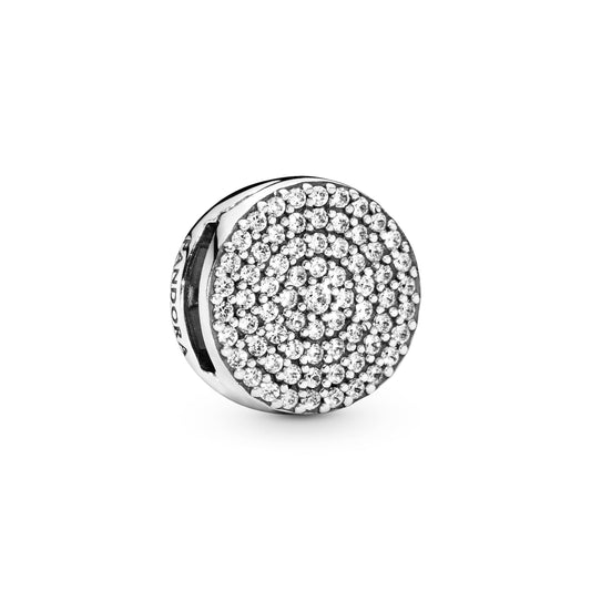 Round Pavé Clip Charm