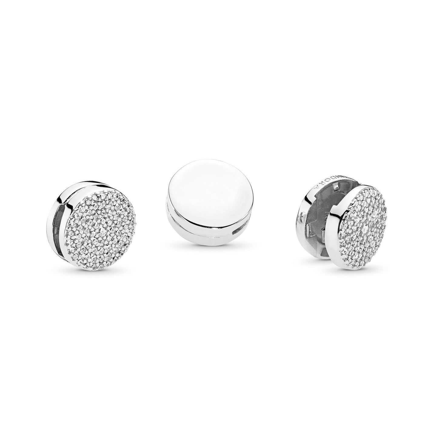 Round Pavé Clip Charm