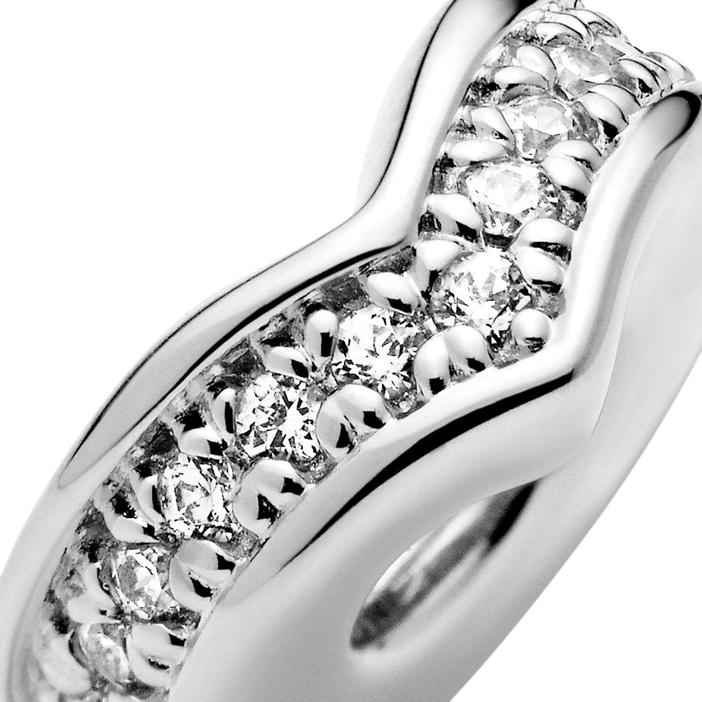 Sparkling Wishbone Spacer Charm