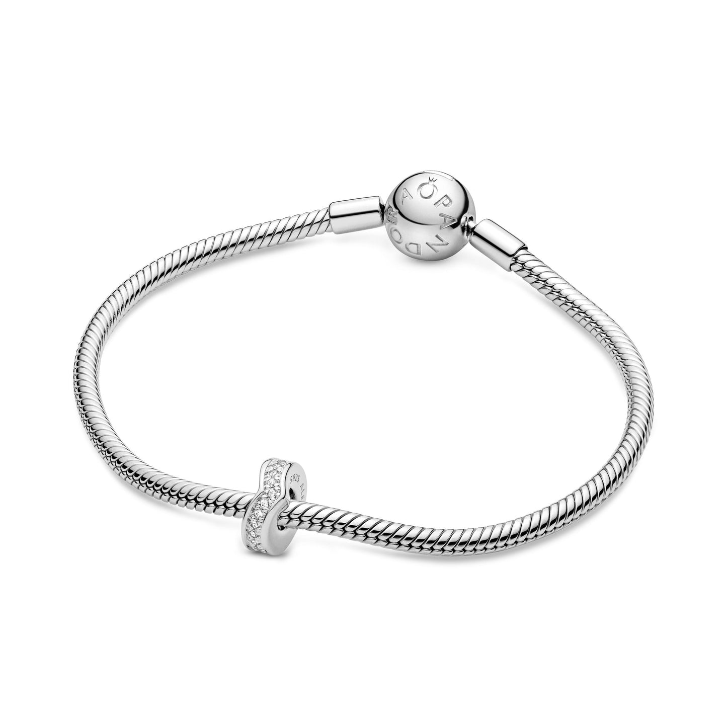 Sparkling Wishbone Spacer Charm