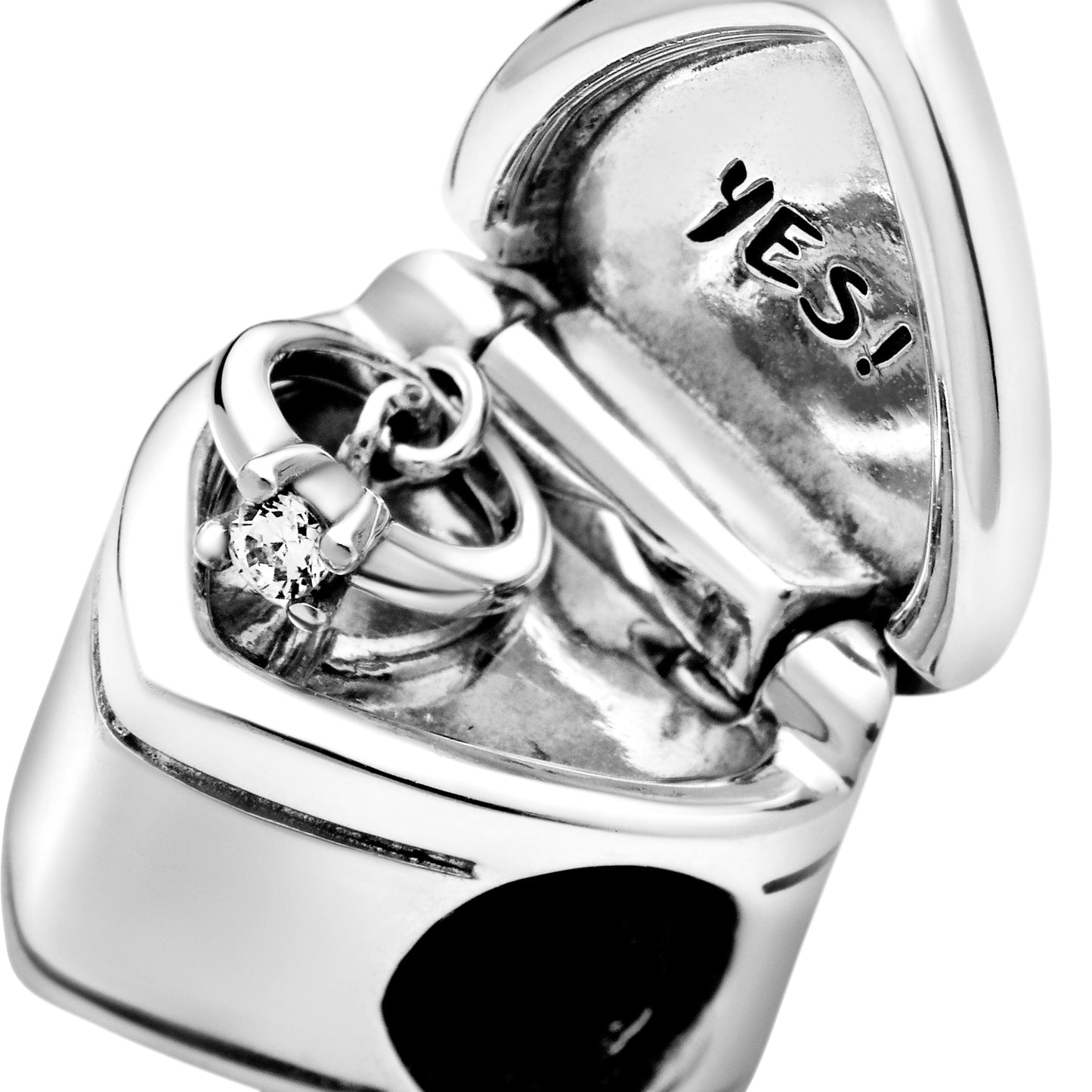 Pandora Logo Yes! Heart Charm