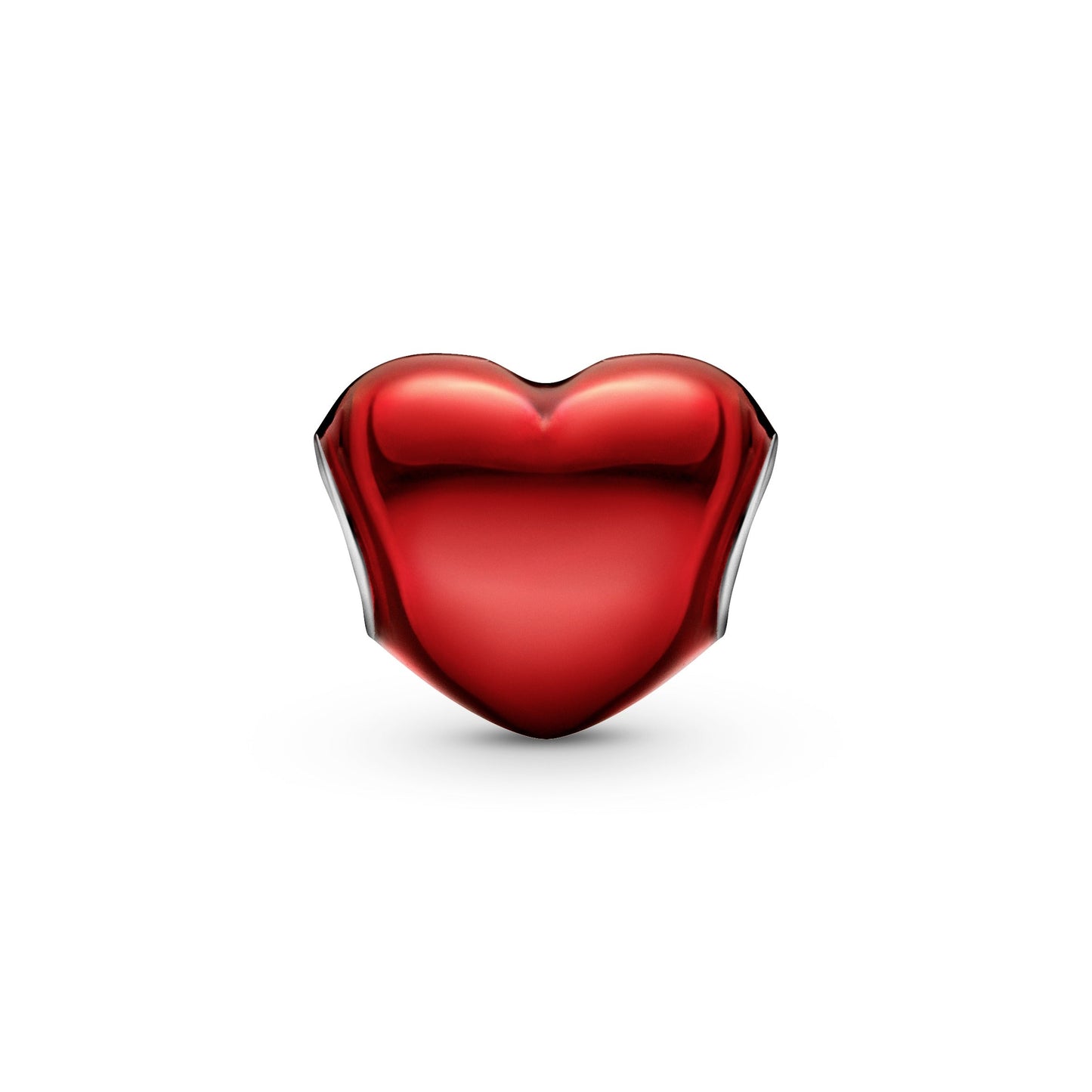 Metallic Red Heart Charm