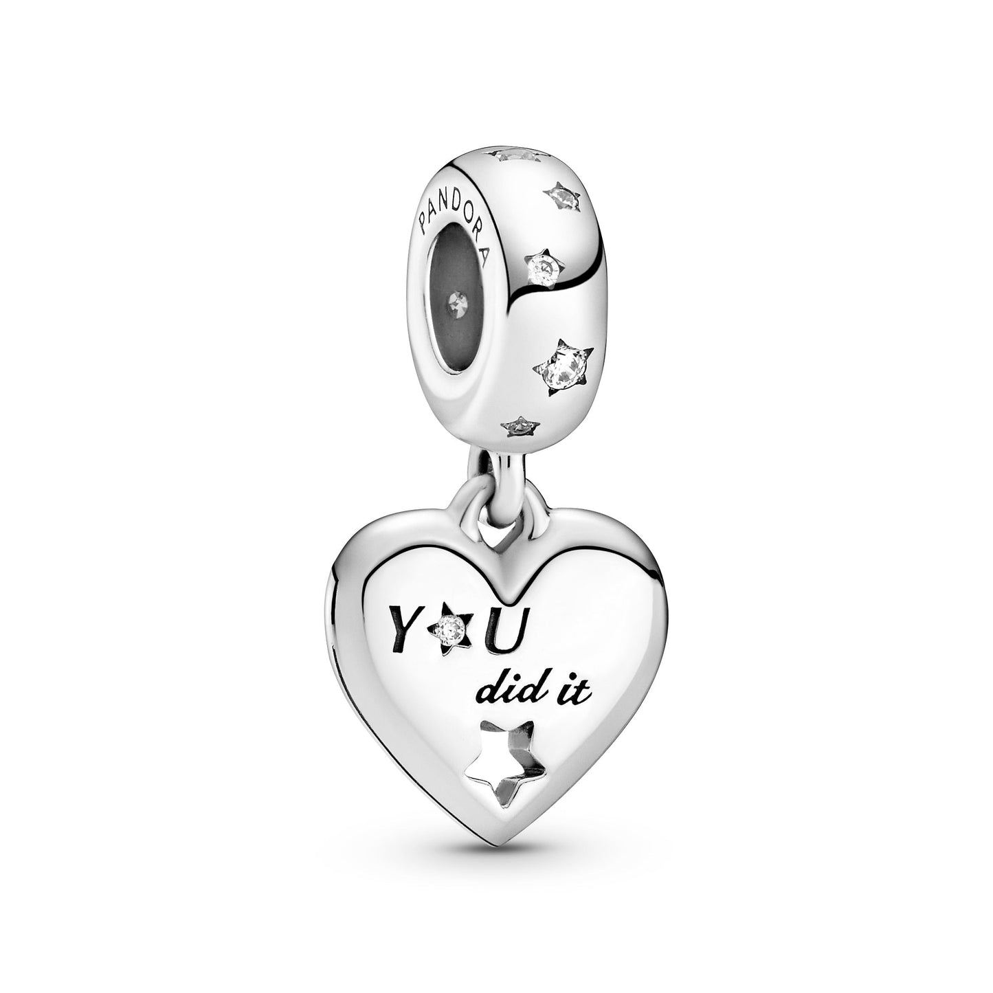 Congratulations Heart & Stars Dangle Charm