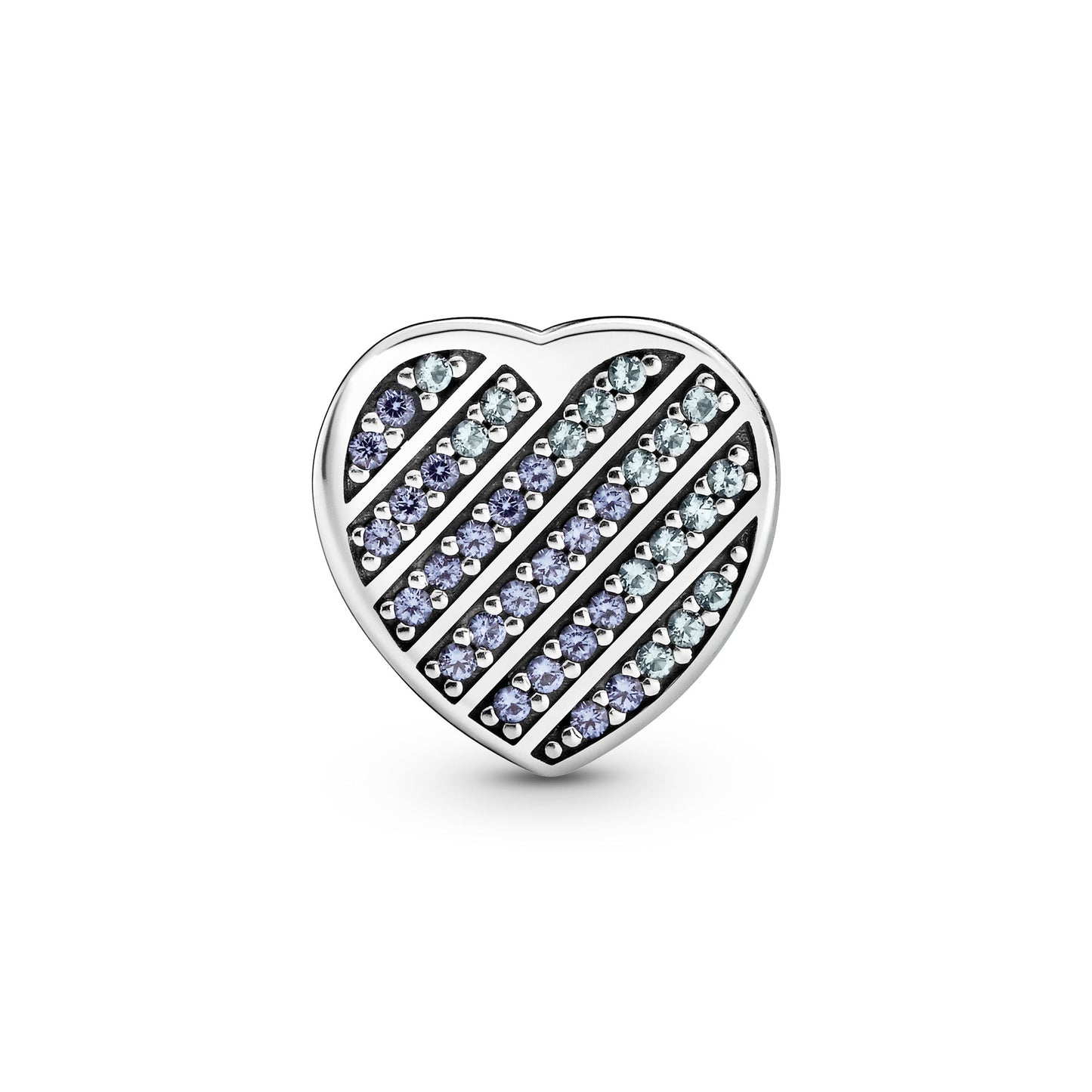Pandora Reflexions Blue Pavé Heart Clip Charm