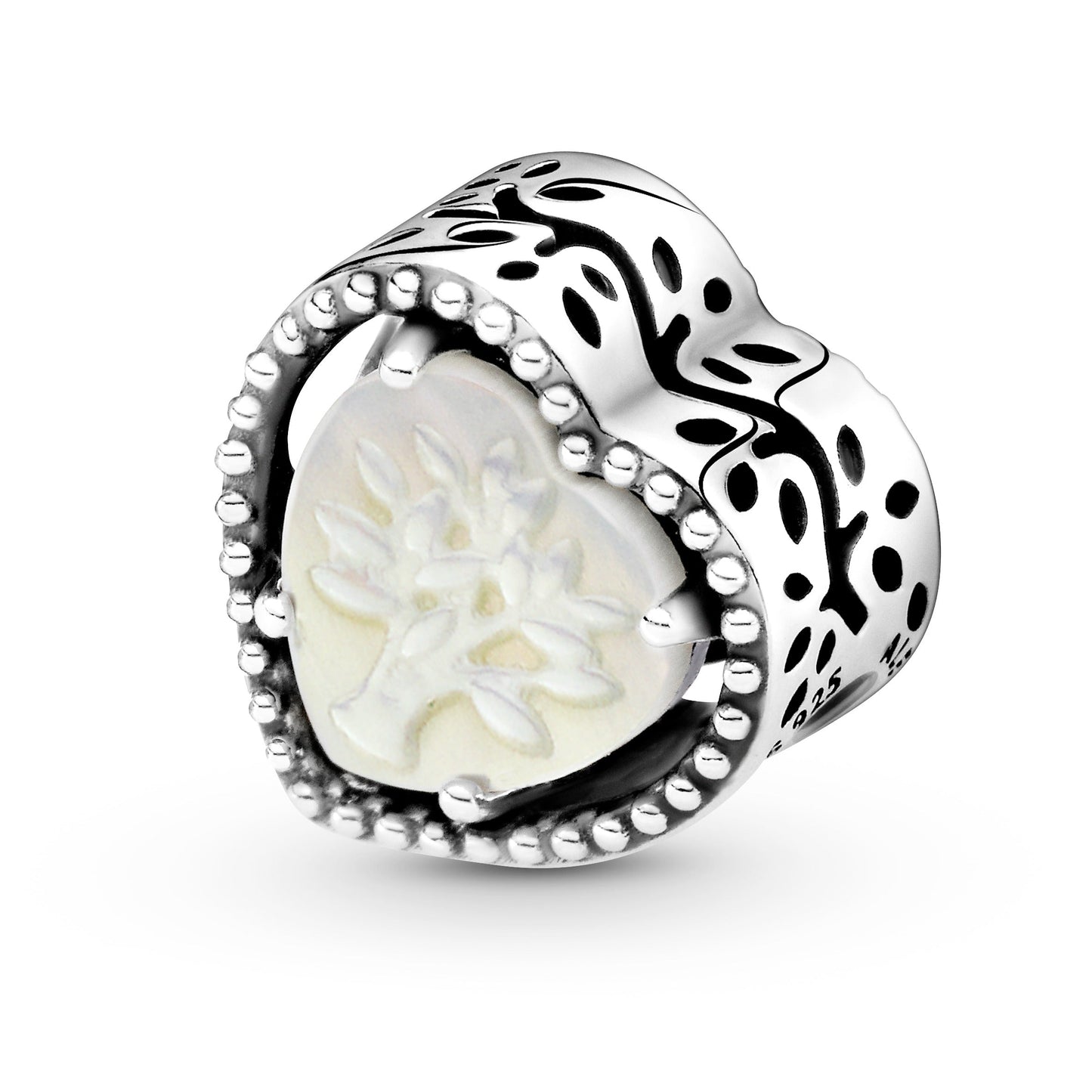 Openwork Heart & Family Tree Charm