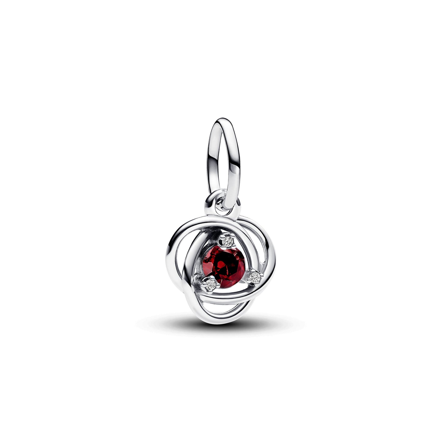 Red Eternity Circle Dangle Charm